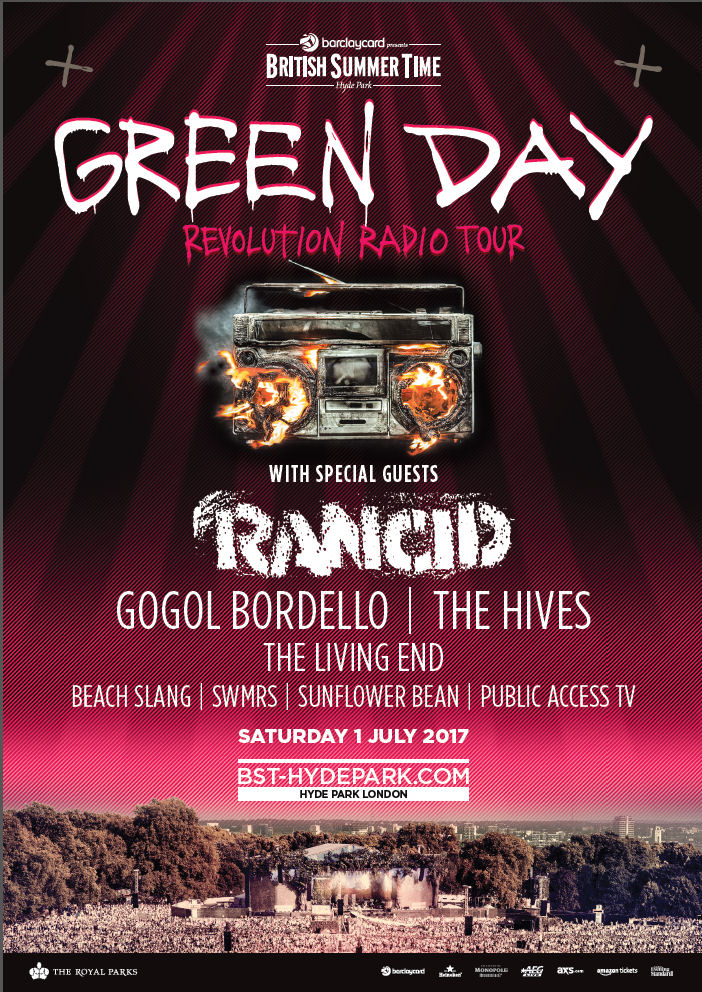 Green Day Tickets | Hyde Park, London | The Ticket Factory