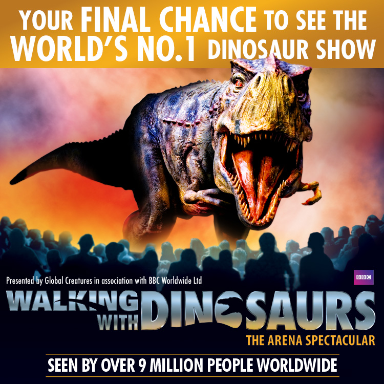 Ticketmaster walking hot sale with dinosaurs